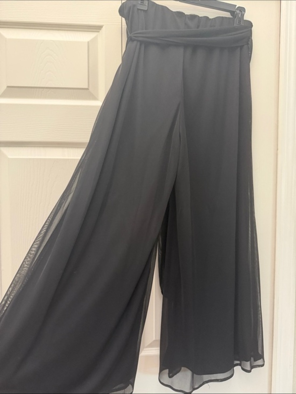 Alex Evenings Black Wide-Leg Evening Pants